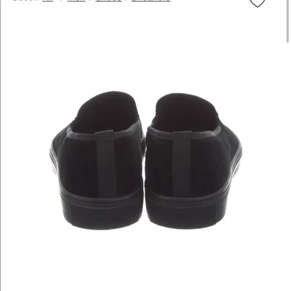 Gucci black velvet men’s slip on sneakers size 10.5